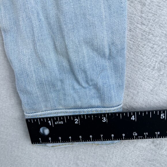 Divided by H&M Cropped Denim Jean Jacket Womens Size 4 Button Front Blue - Picture 10 of 12